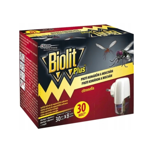 BIOLIT PLUS Urządzenie + Płyn przeciwko kleszczom komarom muchom 27 ml