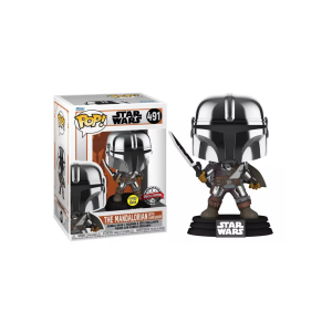 Funko Pop! Star Wars The Mandalorian With Darksaber GITD 491