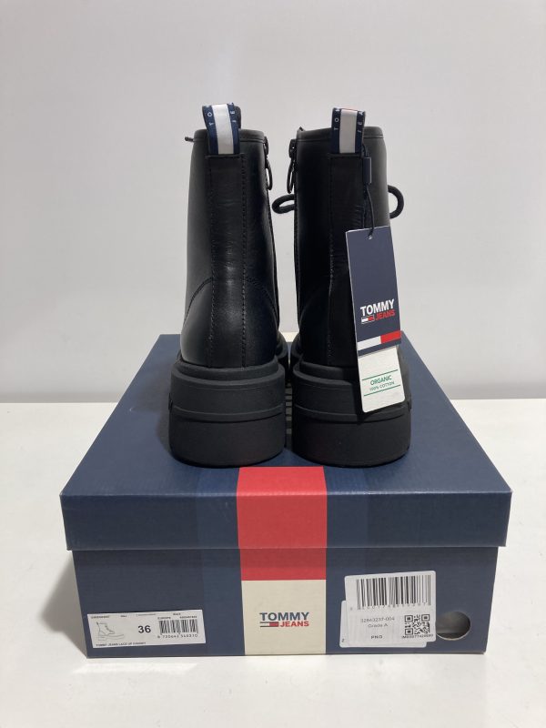Tommy Jeans buty skórzane czarne rozmiar 36 - obrazek 3