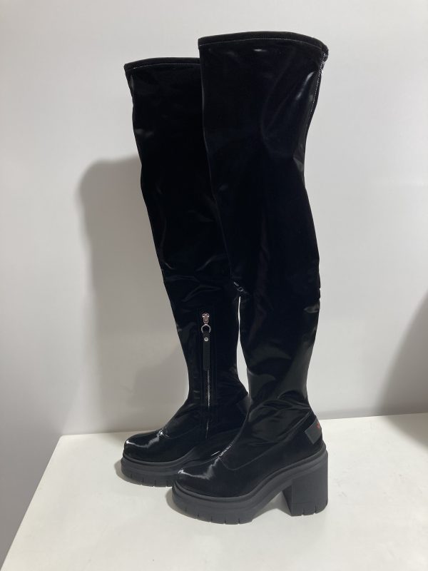 HUGO Sneakers X Bella Poarch Kris Heel High Boots czarne rozmiar 37