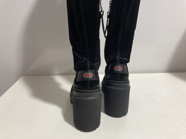 HUGO Sneakers X Bella Poarch Kris Heel High Boots czarne rozmiar 37 - obrazek 2