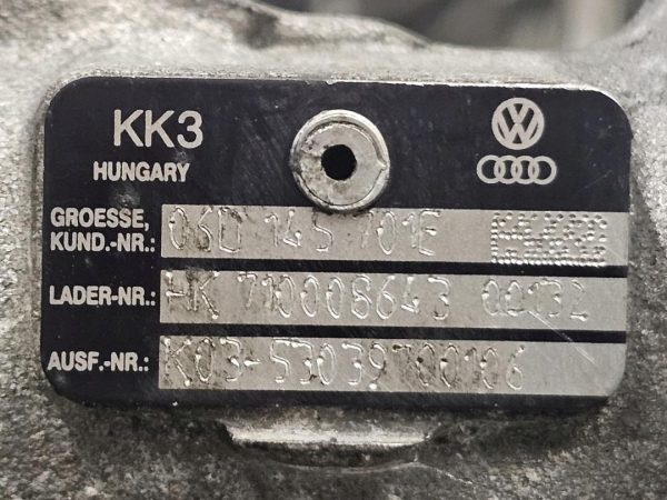 AUDI A4 B7 2.0 TFSI BWE 200KM turbosprężarka 06D165701E - obrazek 5