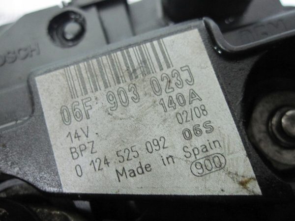 AUDI A4 B7 III 2.0 TDI BRE 140KM 08r alternator 06F903023J 012452509206S - obrazek 5