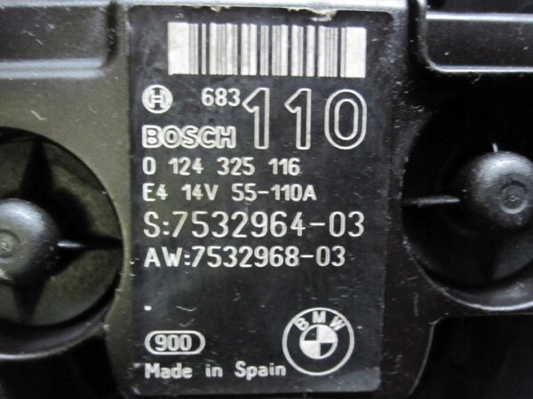 BMW 1 1.6 B 115KM 149TYS. 07r. N45B16 7532964 0124325116 110A Alternator - obrazek 10