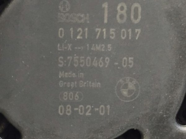 BMW 1 2.0 B N43B20A 122KM 11r alternator 0121715017 7550469 - obrazek 6