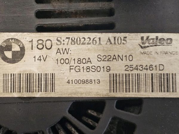 BMW 1 3 5 X3 E87 E60 E90 2.0 D N47D20C alternator 7802261 FG18S019 - obrazek 8