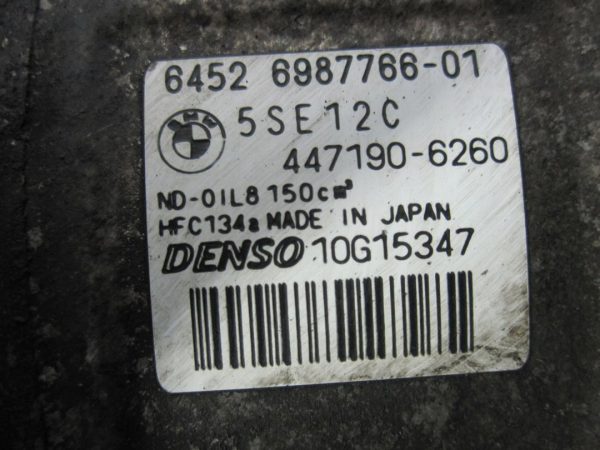 BMW E91 2.0 D M47D20 163KM 06r sprężarka klimatyzacji 447190-6260 - obrazek 5