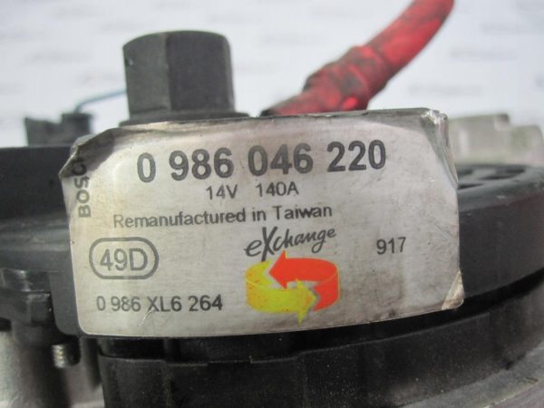 BMW X3 E83 2.5 i 05r alternator 0986046220 BR14-MO - obrazek 8