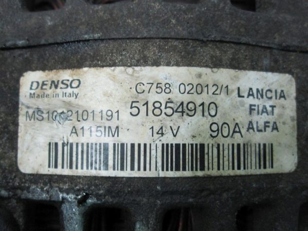 Fiat COMBO 1.3 CDTI 13r 90KM A13FD alternator 58154910 A115IM - obrazek 4