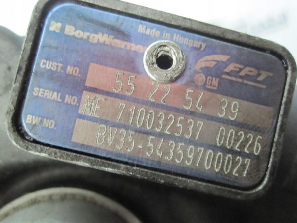 Fiat Doblo 1.3 CDTI 10r 90KM 263A2000 turbosprężarka 55225439 54359700027 - obrazek 4