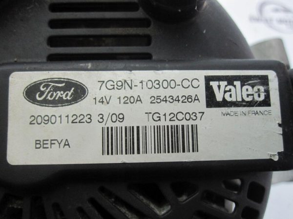 FORD FIESTA VII 1.4 B 96KM 09r Alternator 7G9N-10300-CC TG12C37 - obrazek 6