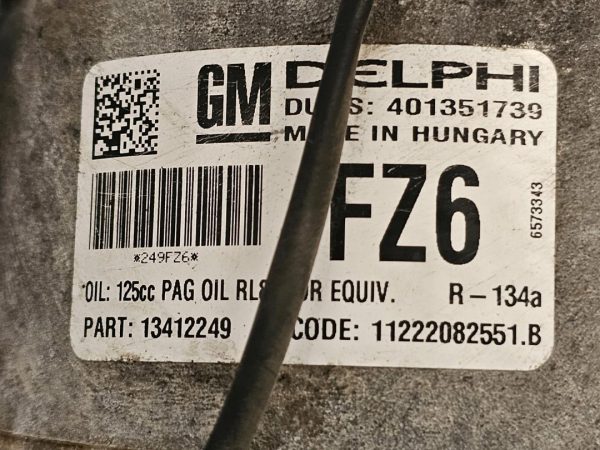 Insignia 2.0 CDTI A20DTE 140KM sprężarka klimatyzacji 13412249 401351739 - obrazek 9