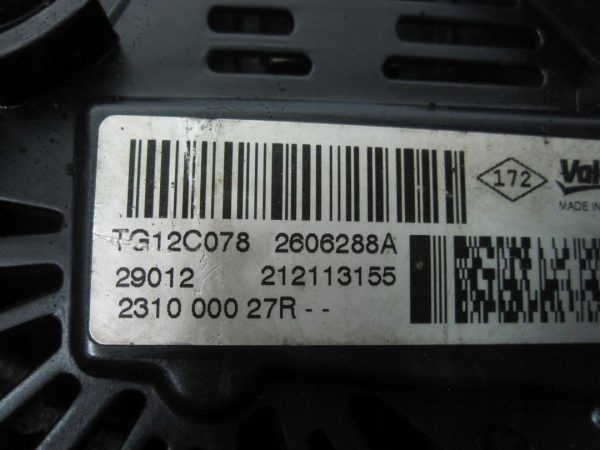 MEGANE 1.5 DCI 13r alternator 231000027R TG12C078 - obrazek 7