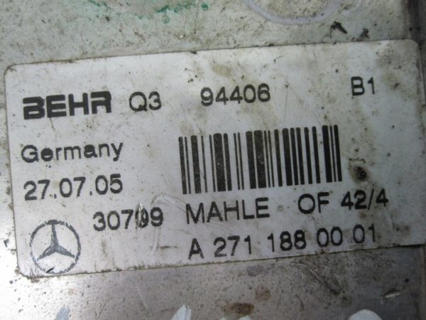 MERCEDES W203 1.8 B 07r chłodniczka oleju A2711880001 - obrazek 2