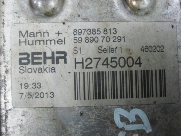 MOKKA ASTRA ZAFIRA 1.7 CDTI 14r chłodniczka oleju H2745004 897385813 - obrazek 3