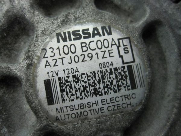 NISSAN QASHQAI I 1.6 B 117KM HR16DE 12r alternator 23100BC00A A2TJ0291ZE - obrazek 6