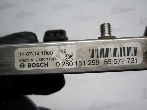 OPEL ASTRA 1.4 16V A14XER 15r. 0280151258 55572731 LISTWA WTRYSKOWA WTRYSKI - obrazek 4