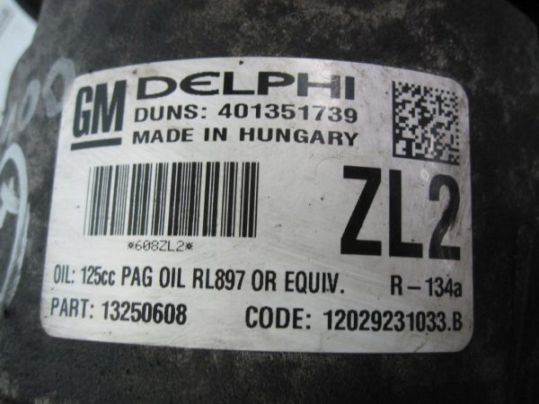 OPEL ASTRA 1.4 A14XER 98KM sprężarka klimatyzacji 401351739 13250608 - obrazek 5