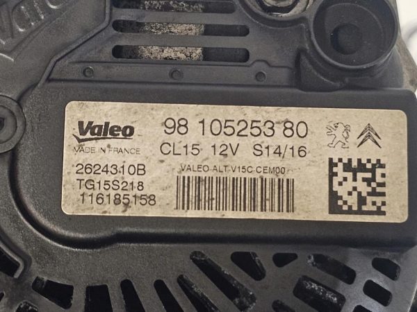 Peugeot 308 1.6 E-HDI BHY 100KM alternator 9810525380 TG15S218 - obrazek 7