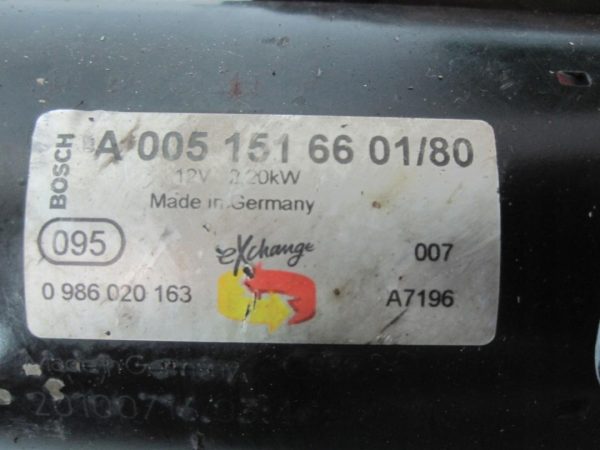 VITO 2.2 CDI 646980 95KM 08r rozrusznik A0051516601 0986020163 - obrazek 5
