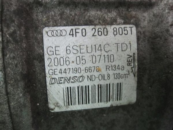 VW AUDI 2.0 TDI BRE 140KM 08R. Sprężarka klimatyzacji 4F0260805T 6SEU14C - obrazek 8